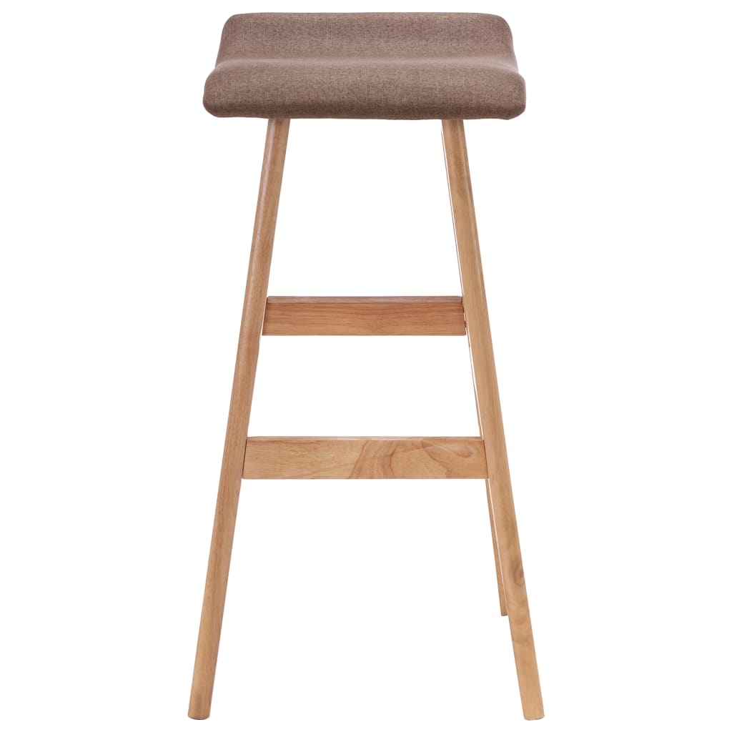 Bar Stools 2 pcs Taupe Fabric